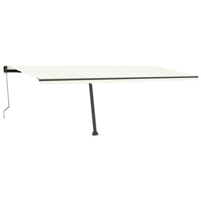 Toldo automático com LED e sensor de vento 600x300 cm cor creme