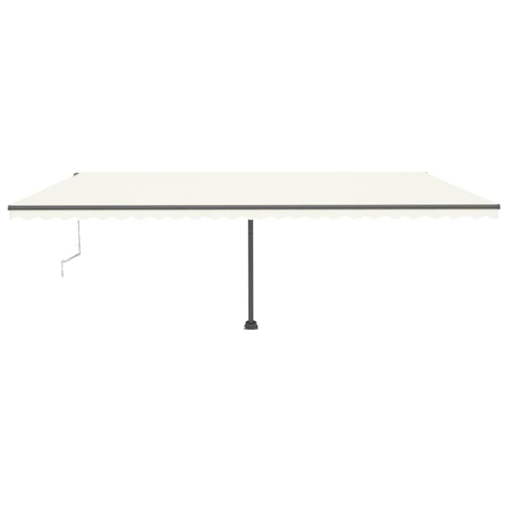 Toldo automático com LED e sensor de vento 600x300 cm cor creme