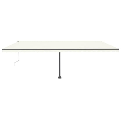 Toldo automático com LED e sensor de vento 600x300 cm cor creme