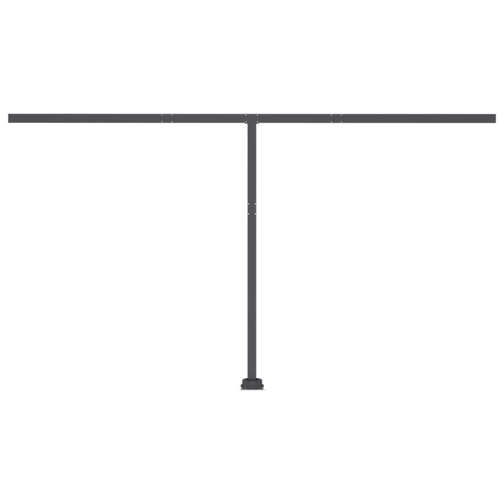 Toldo autom. LED e sensor de vento 400x350 cm laranja/castanho