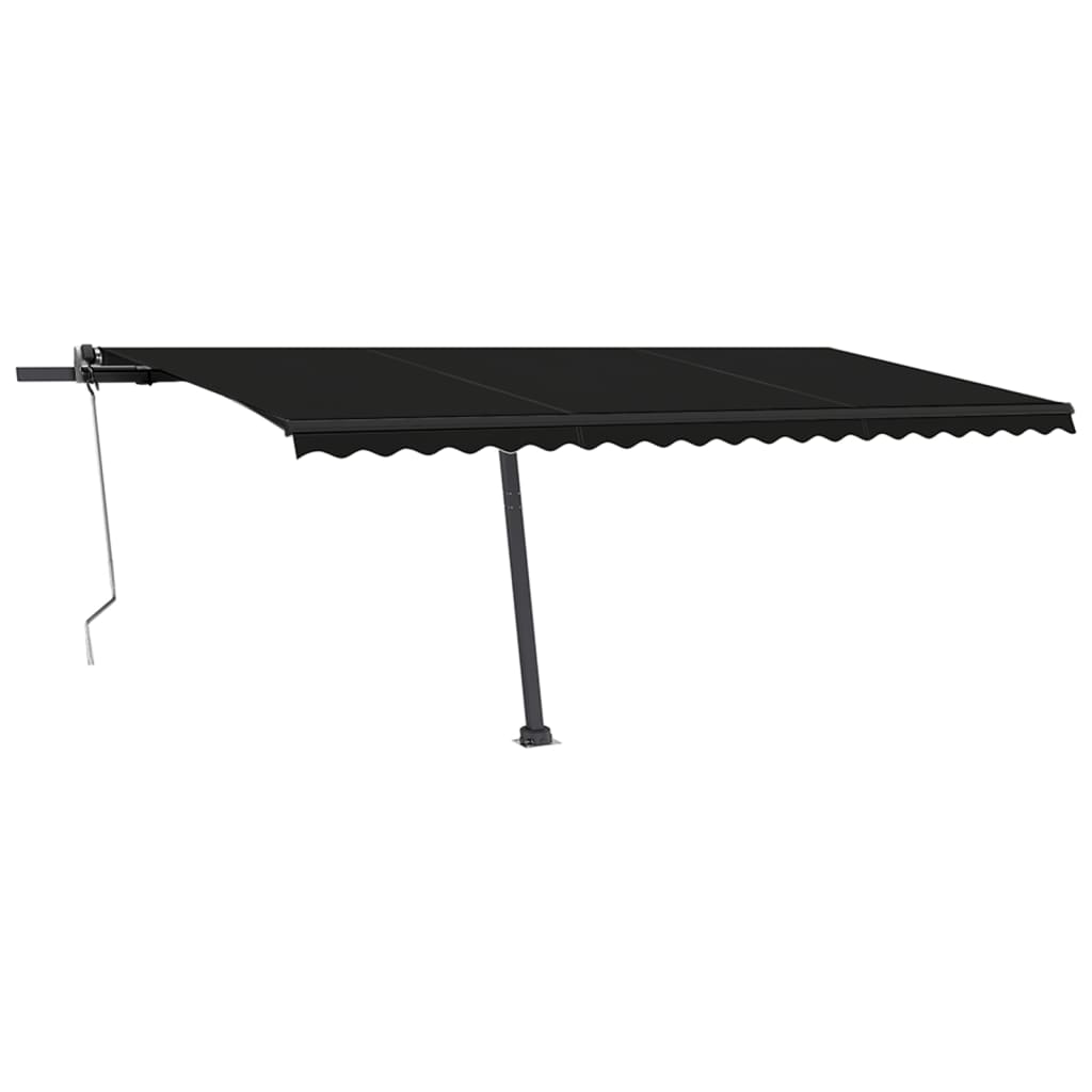 Toldo automático com LED e sensor de vento 500x350 cm antracite