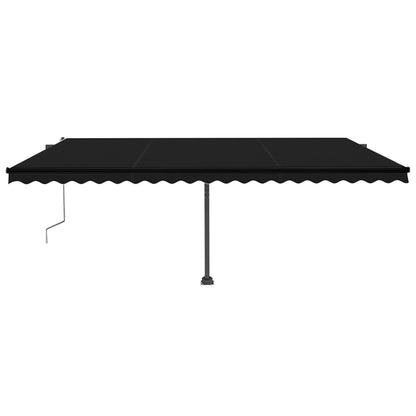 Toldo automático com LED e sensor de vento 500x350 cm antracite