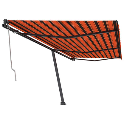 Toldo automático independente 600x350 cm laranja e castanho