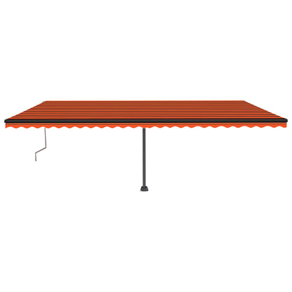 Toldo automático independente 600x350 cm laranja e castanho