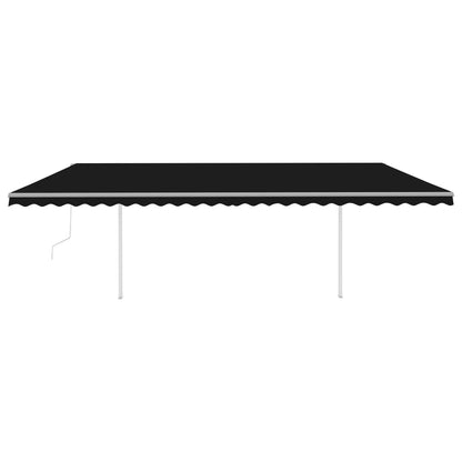 Toldo automático com LED e sensor de vento 6x3 m antracite