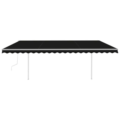 Toldo automático c/ LED e sensor de vento 5x3,5 m antracite