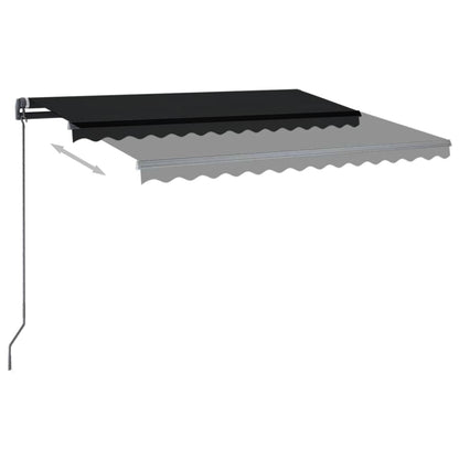 Toldo retrátil manual com postes 3x2,5 m antracite