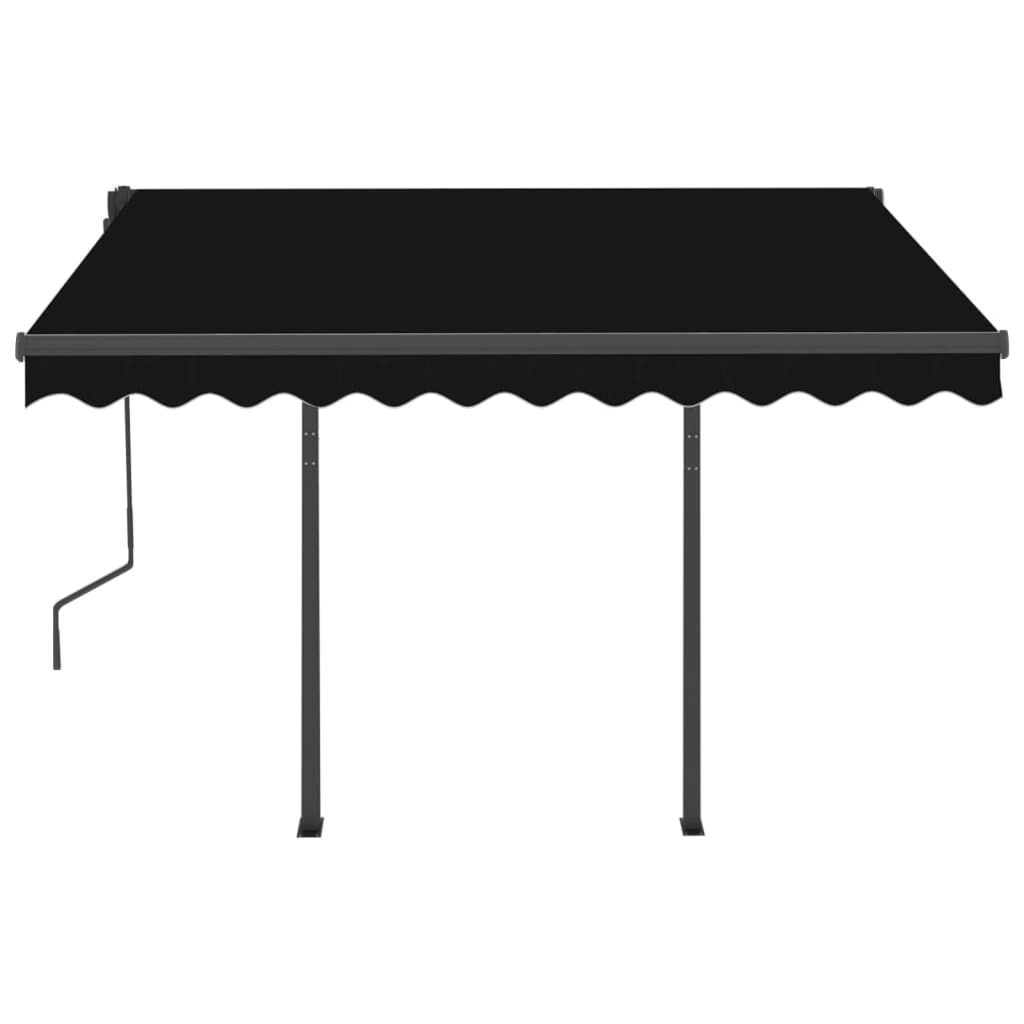 Toldo retrátil manual com postes 3x2,5 m antracite