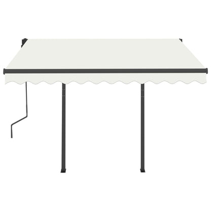 Toldo automático c/ LED e sensor de vento 3x2,5 m cor creme