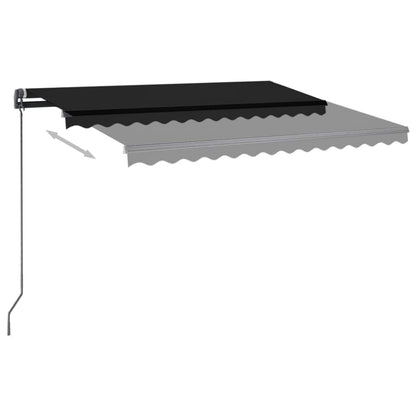 Toldo automático c/ LED e sensor de vento 3x2,5 m antracite