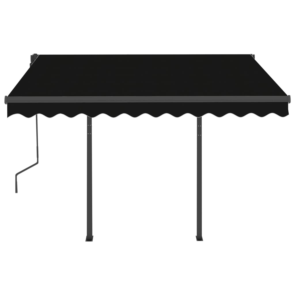 Toldo automático c/ LED e sensor de vento 3x2,5 m antracite