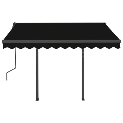 Toldo automático c/ LED e sensor de vento 3x2,5 m antracite