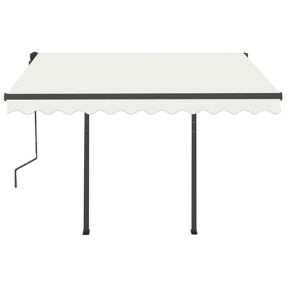 Toldo automático c/ LED e sensor de vento 3,5x2,5 m cor creme