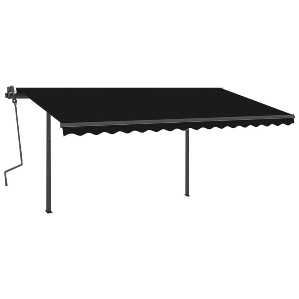 Toldo automático c/ LED e sensor de vento 4x3 m antracite