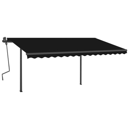 Toldo automático c/ LED e sensor de vento 4x3 m antracite