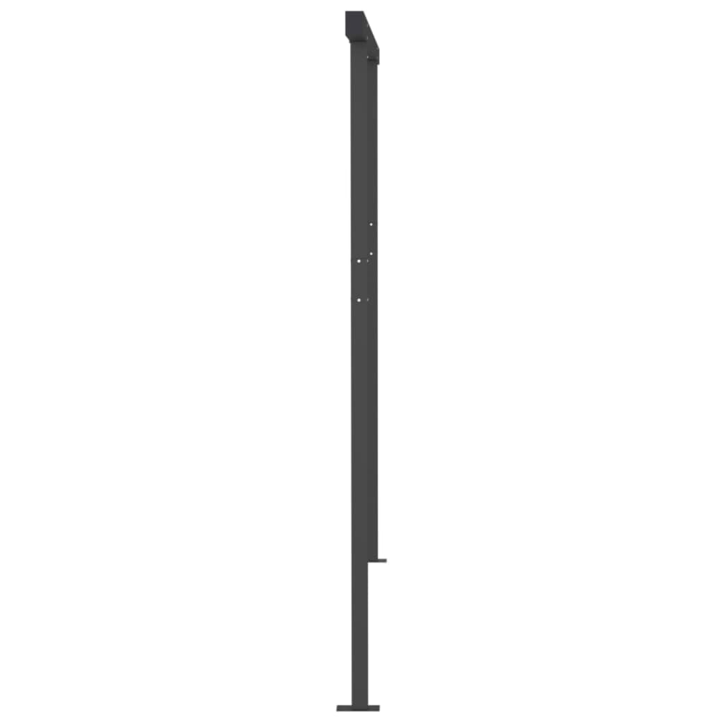 Toldo automático c/ LED e sensor de vento 4x3m laranja/castanho