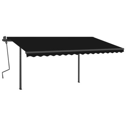 Toldo automático com LED e sensor de vento 4,5x3 m antracite