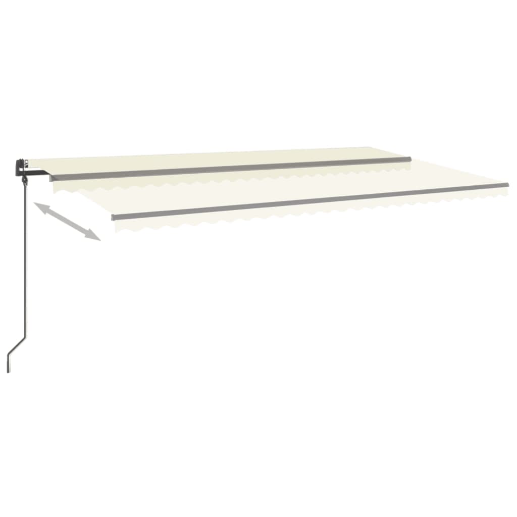 Toldo automático com LED e sensor de vento 6x3 m cor creme