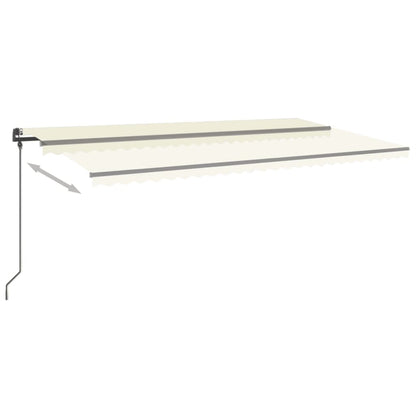 Toldo automático com LED e sensor de vento 6x3 m cor creme