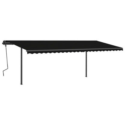 Toldo automático c/ LED e sensor de vento 6x3,5 m antracite