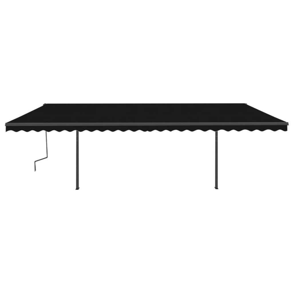 Toldo automático c/ LED e sensor de vento 6x3,5 m antracite