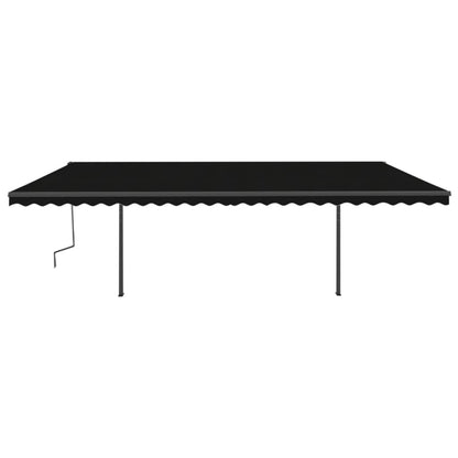 Toldo automático c/ LED e sensor de vento 6x3,5 m antracite