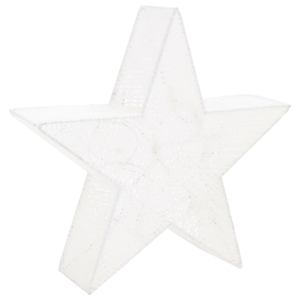 Estrelas de Natal com luzes LED 3 pcs ext./int. arame branco