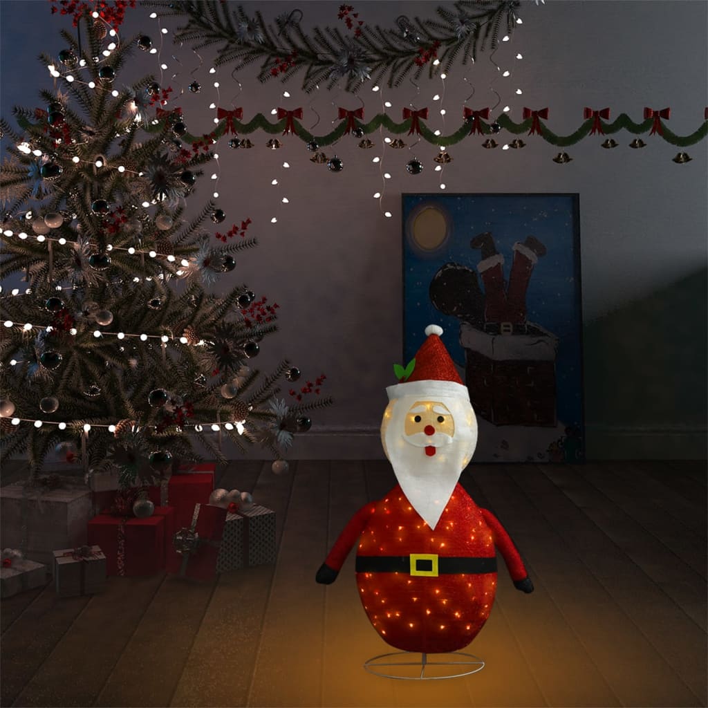 Pai Natal decorativo com luz LED tecido de luxo 60 cm