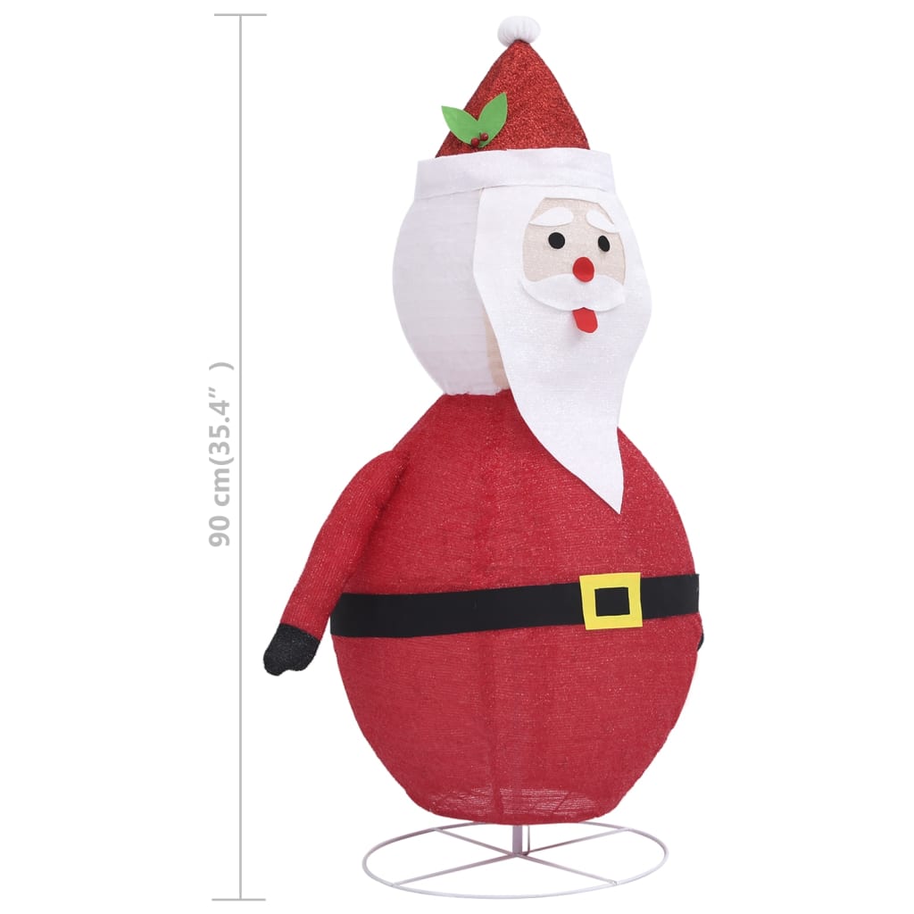 Pai Natal decorativo com luzes LED tecido de luxo 90 cm