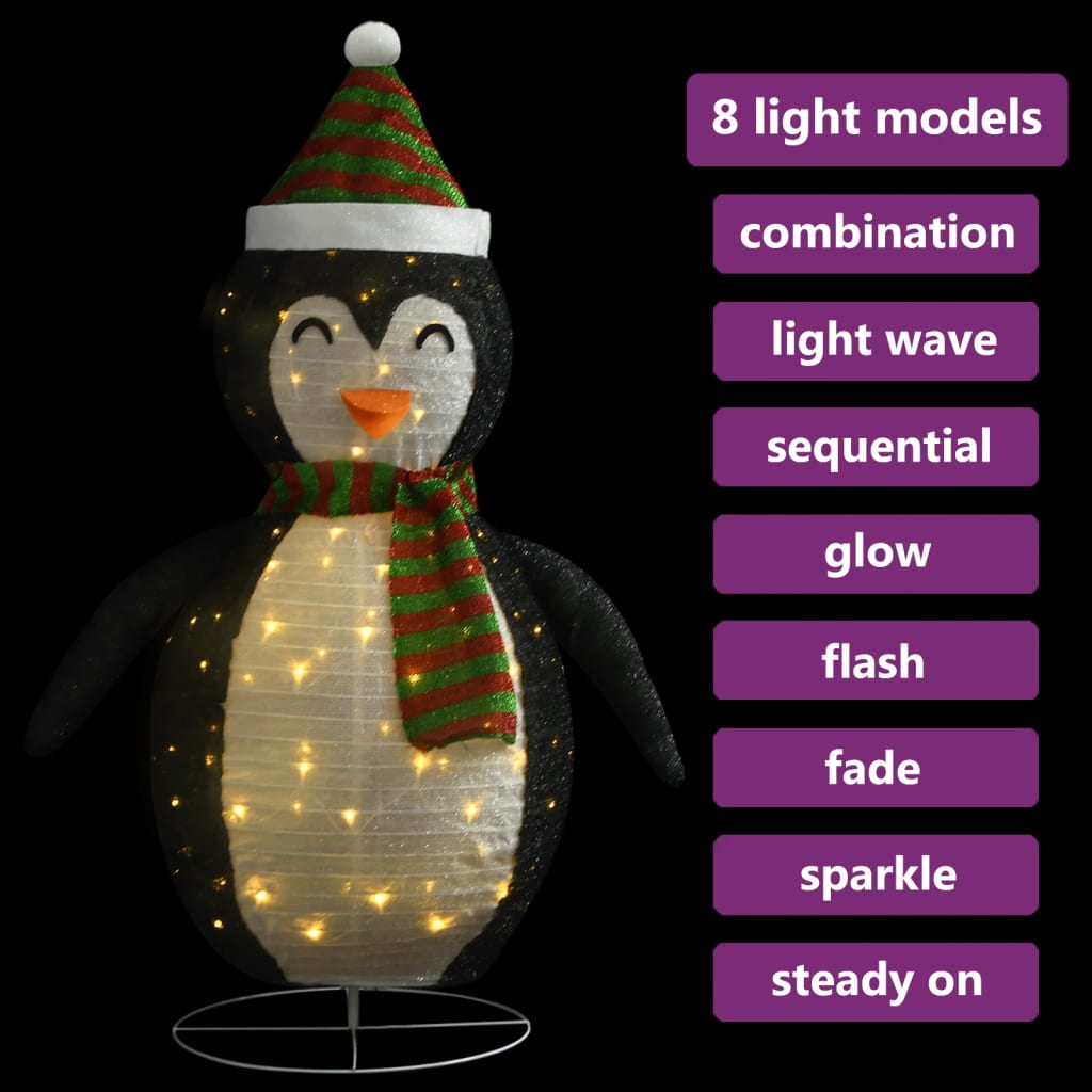 Pinguim de Natal Decorativo com Luz LED - 60 cm