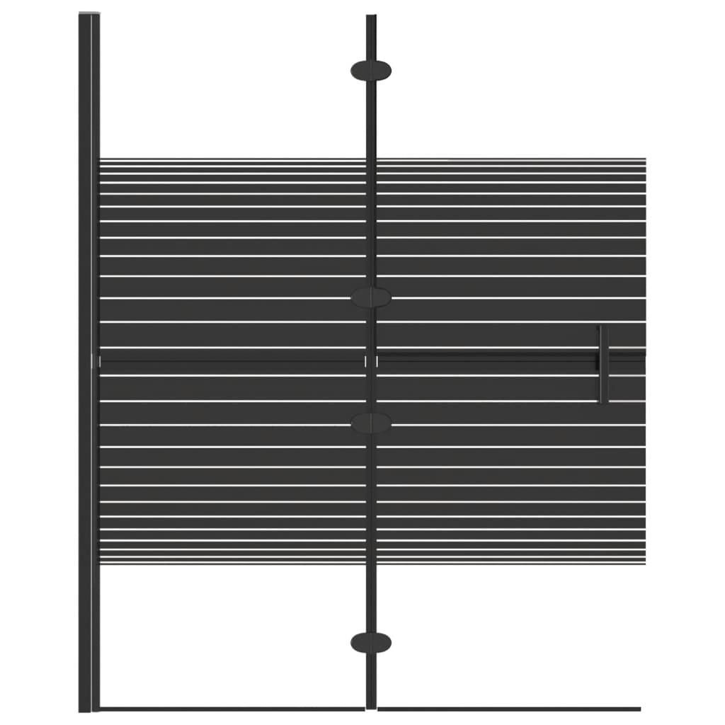 Divisória de Chuveiro Dobrável ESG - 100x140 cm - Preto - Design Nórdico