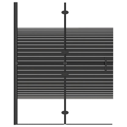 Divisória de Chuveiro Dobrável ESG - 100x140 cm - Preto - Design Nórdico