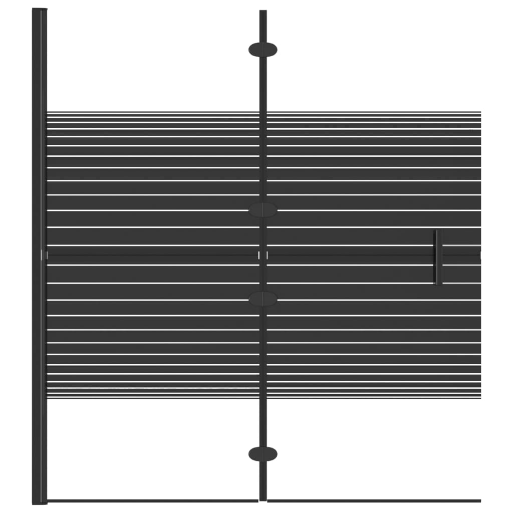 Divisória de Chuveiro Dobrável ESG - 120x140 cm - Preto - Design Nórdico