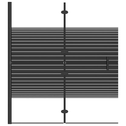 Divisória de Chuveiro Dobrável ESG - 120x140 cm - Preto - Design Nórdico