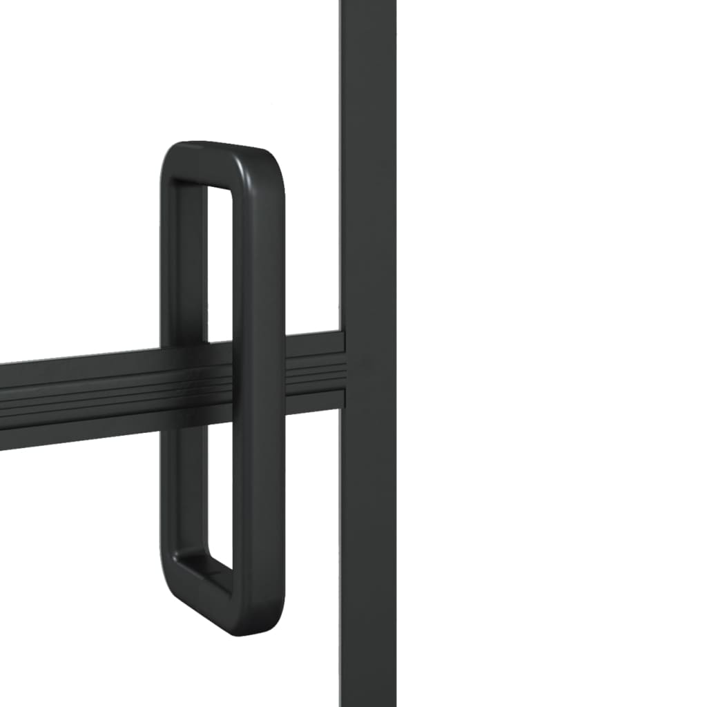 Divisória de chuveiro dobrável ESG 80x140 cm preto