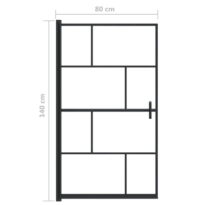 Divisória de chuveiro ESG 80x140 cm preto