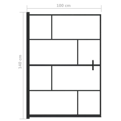 Divisória de chuveiro ESG 100x140 cm preto