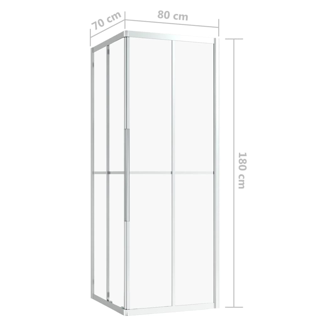 Cabine de duche ESG 80x70x180 cm