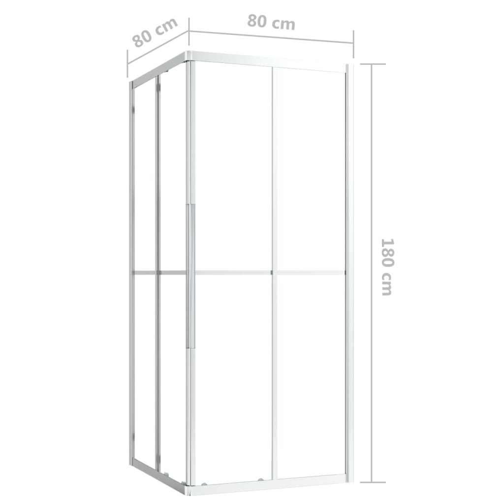 Cabine de duche ESG 80x80x180 cm