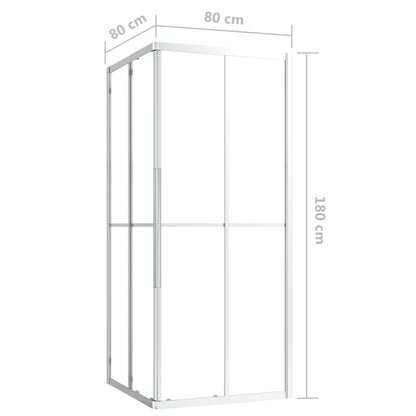 Cabine de duche ESG 80x80x180 cm