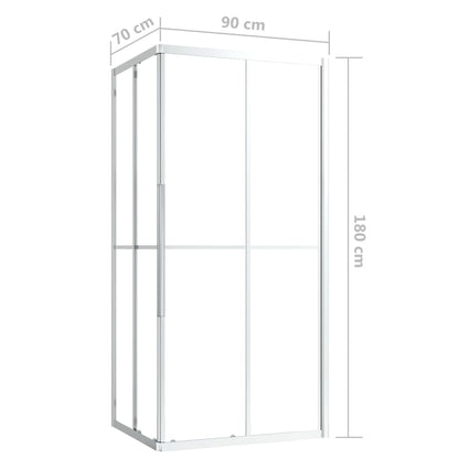 Cabine de duche ESG 90x70x180 cm