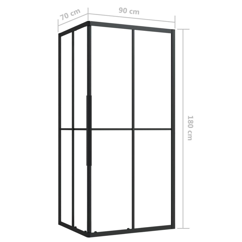 Cabine de duche ESG 90x70x180 cm