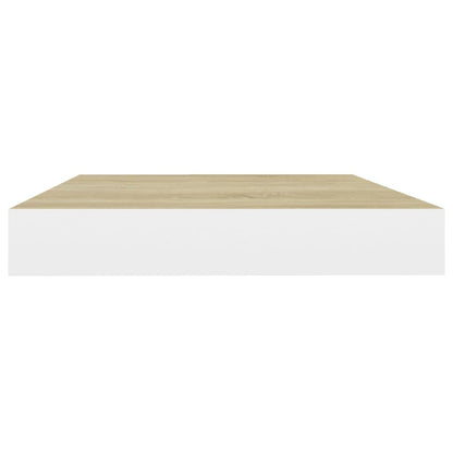 Prateleiras de parede 4 pcs 40x23x3,8 cm MDF carvalho e branco