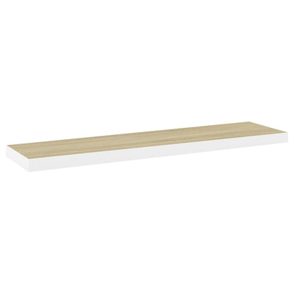 Prateleiras parede 2pcs 90x23,5x3,8 cm MDF cor carvalho/branco