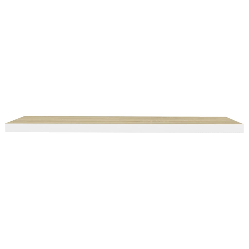 Prateleiras parede 2pcs 90x23,5x3,8 cm MDF cor carvalho/branco