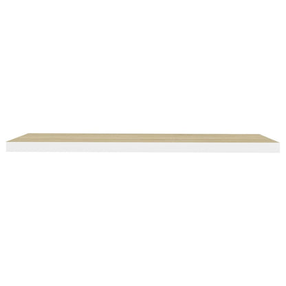 Prateleiras parede 2pcs 90x23,5x3,8 cm MDF cor carvalho/branco