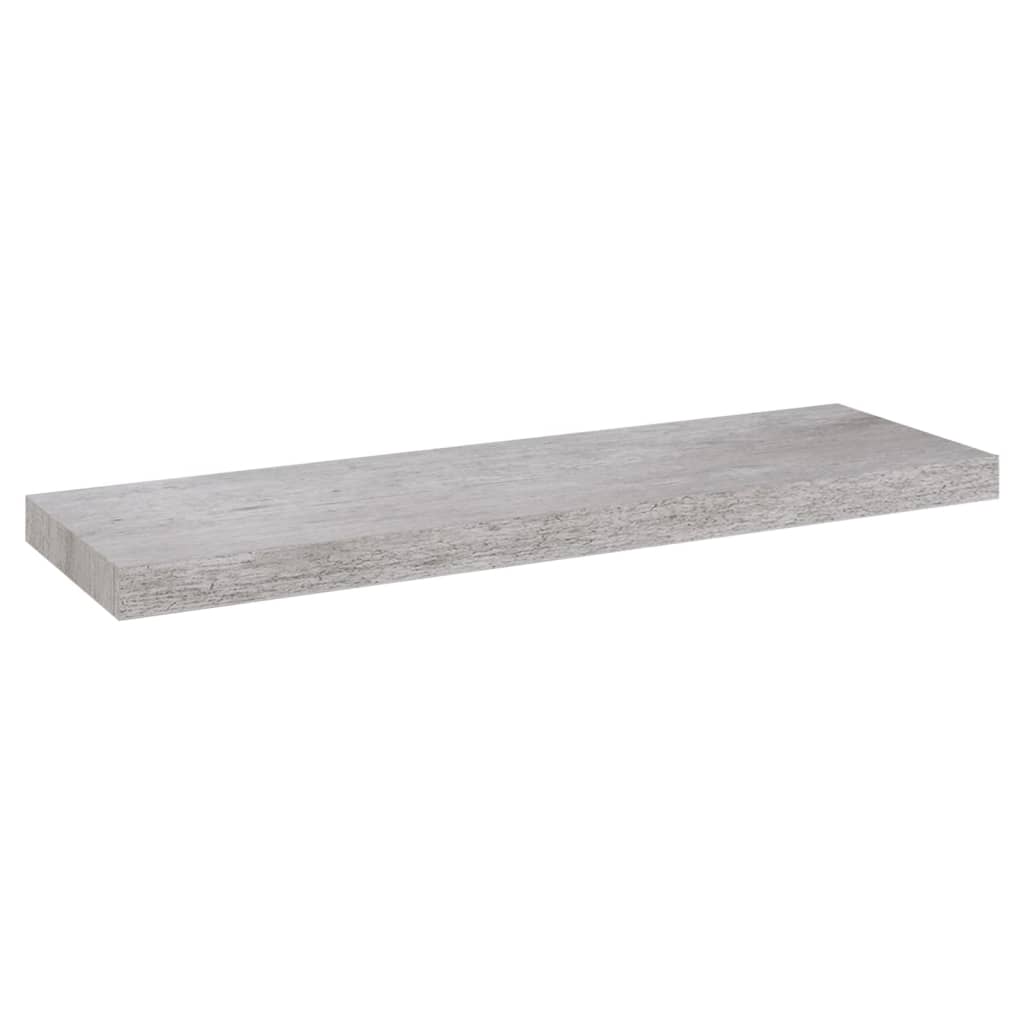 Prateleiras de parede 4 pcs 80x23,5x3,8cm MDF cinzento-cimento