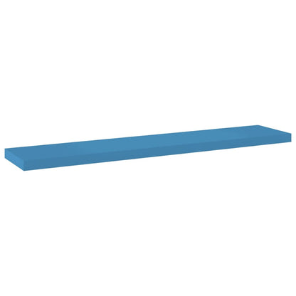 Prateleiras de parede suspensas 2 pcs 120x23,5x3,8cm MDF azul