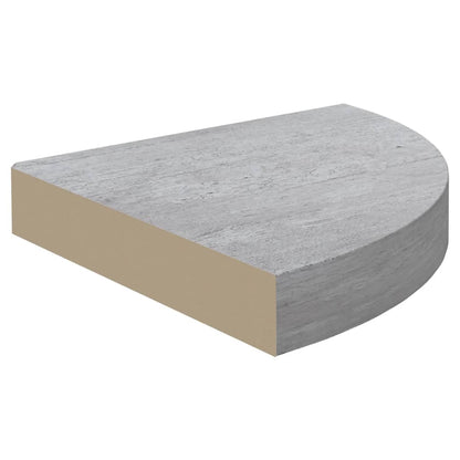 Prateleiras canto parede 2 pcs 25x25x3,8cm MDF cinzento cimento