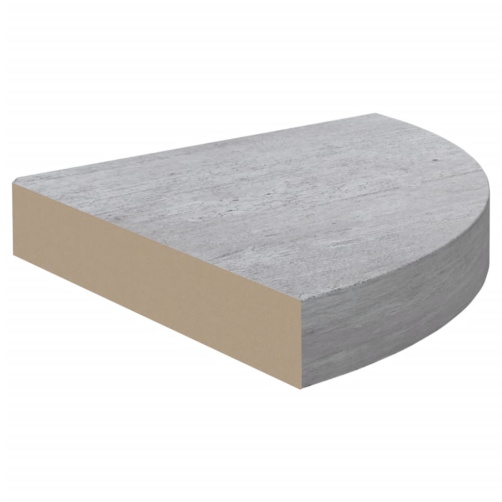 Prateleiras canto parede 2 pcs 35x35x3,8cm MDF cinzento cimento